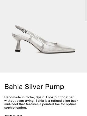 Maguire Silver Slingback Kitten-Heel Pump